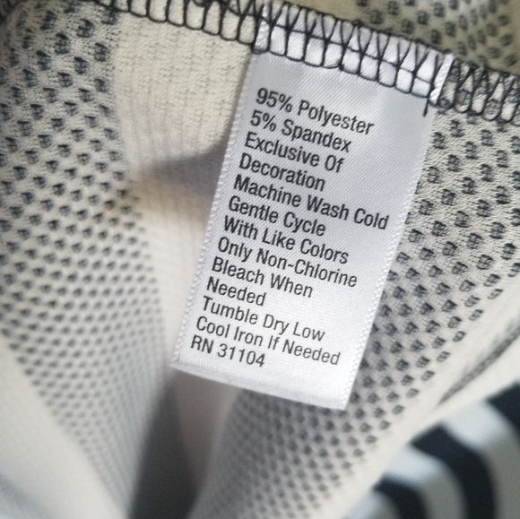 The Limited navy white stripe dress tie sleeves plus size 2X - Picture 4 of 5